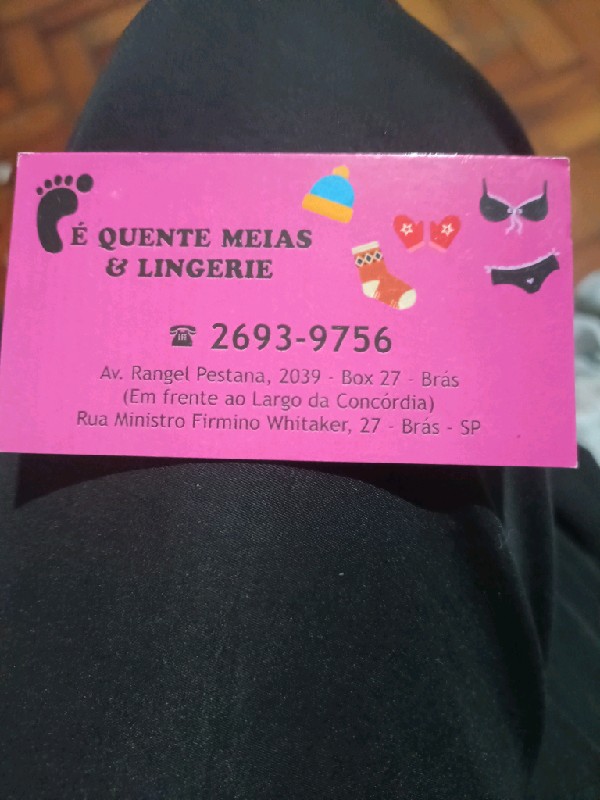 Pé quente meias e lingerie