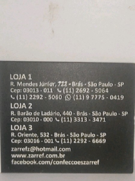 Zarref confecções