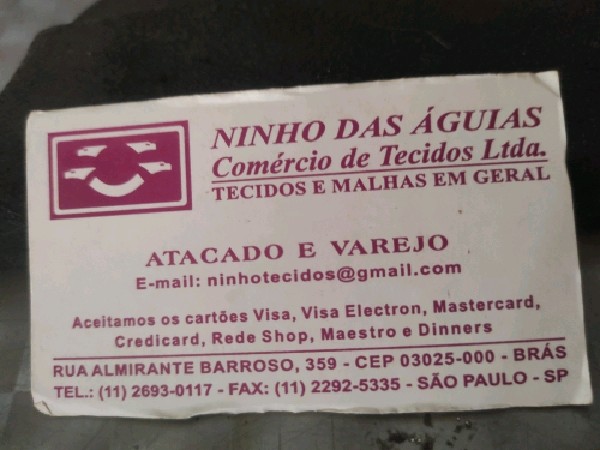 Ninho das Águias Comércio de Tecidos