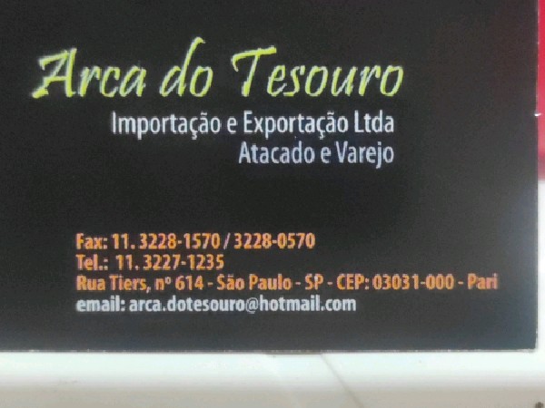 Arca do Tesouro Importação e Exportação Ltda