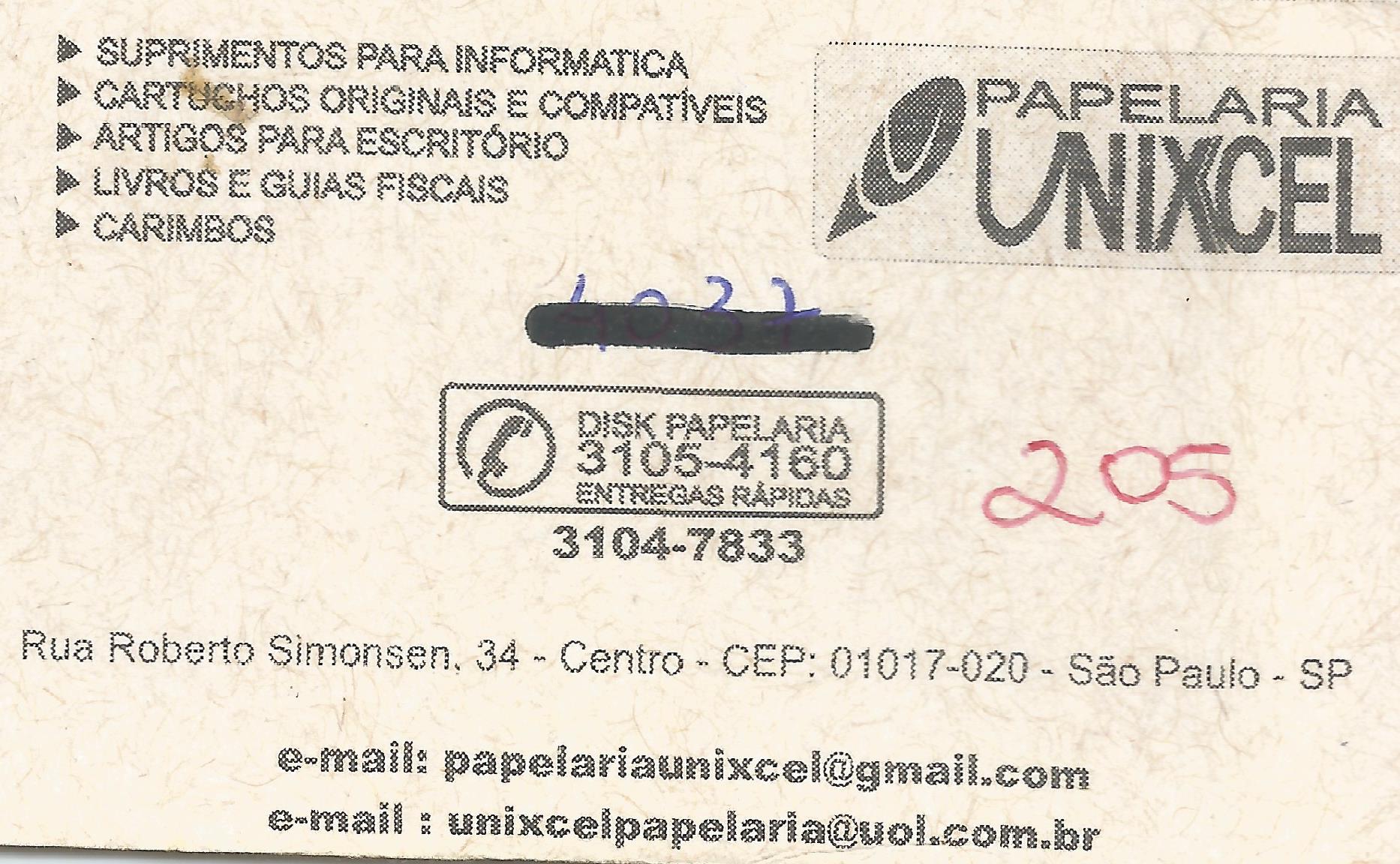 PAPELARIA UNIXCEL