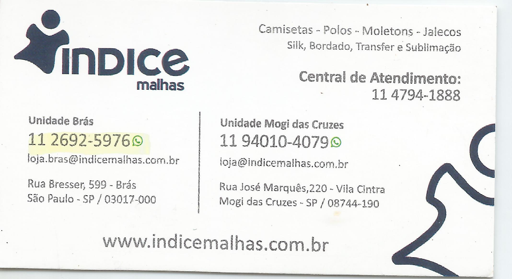 Indice Malhas