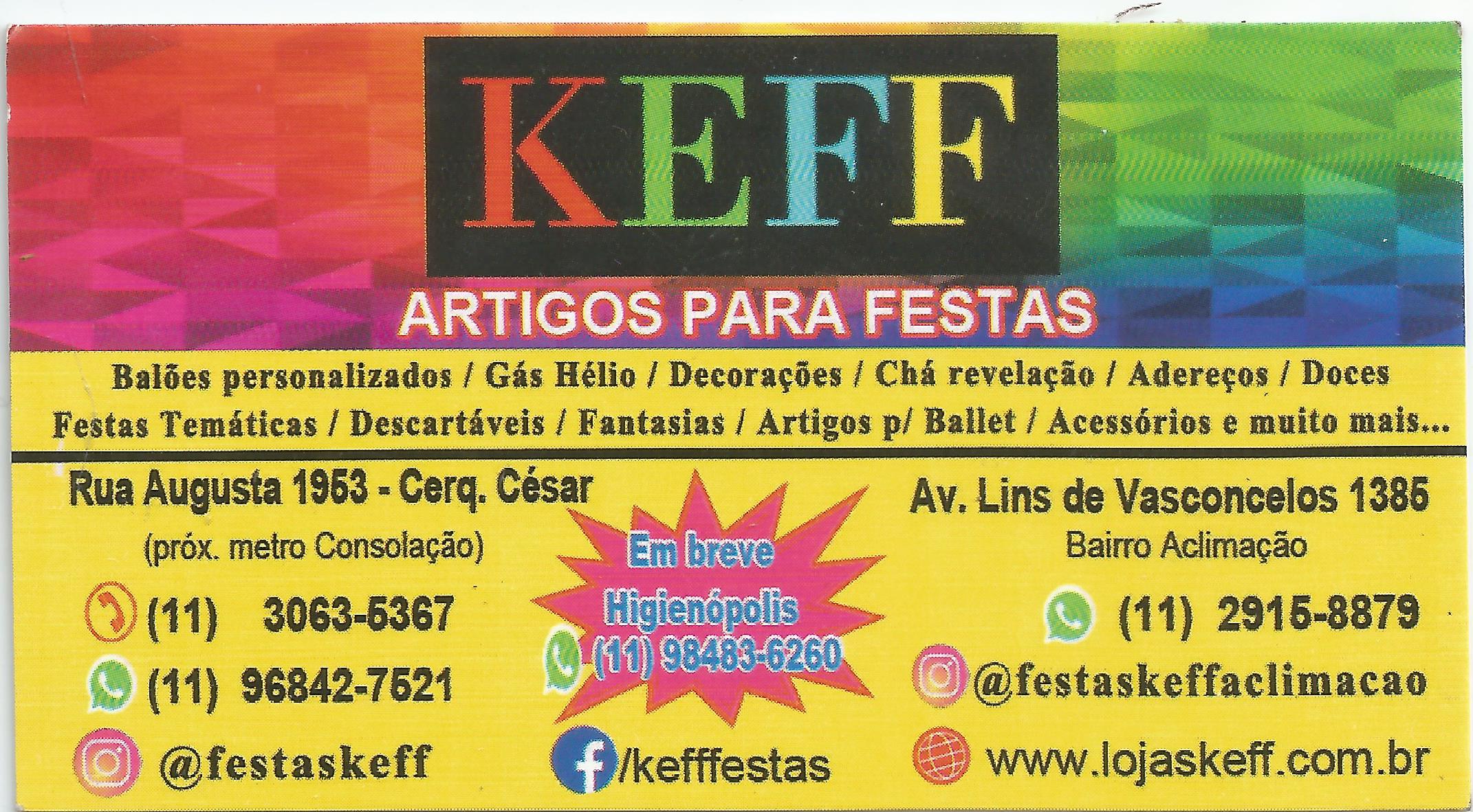 Keff Artigos Para Festas