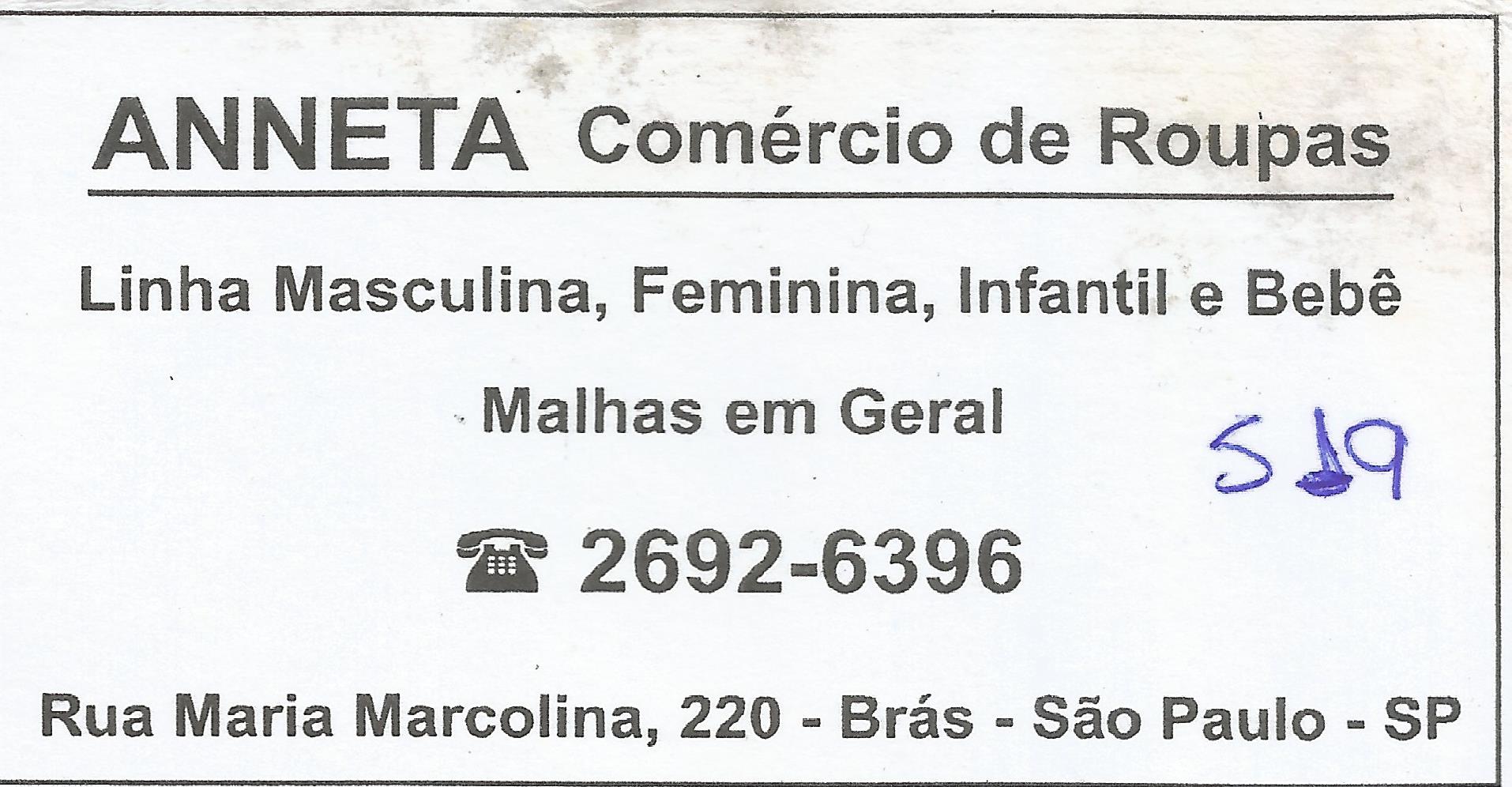ANNETA Comércio de Roupas