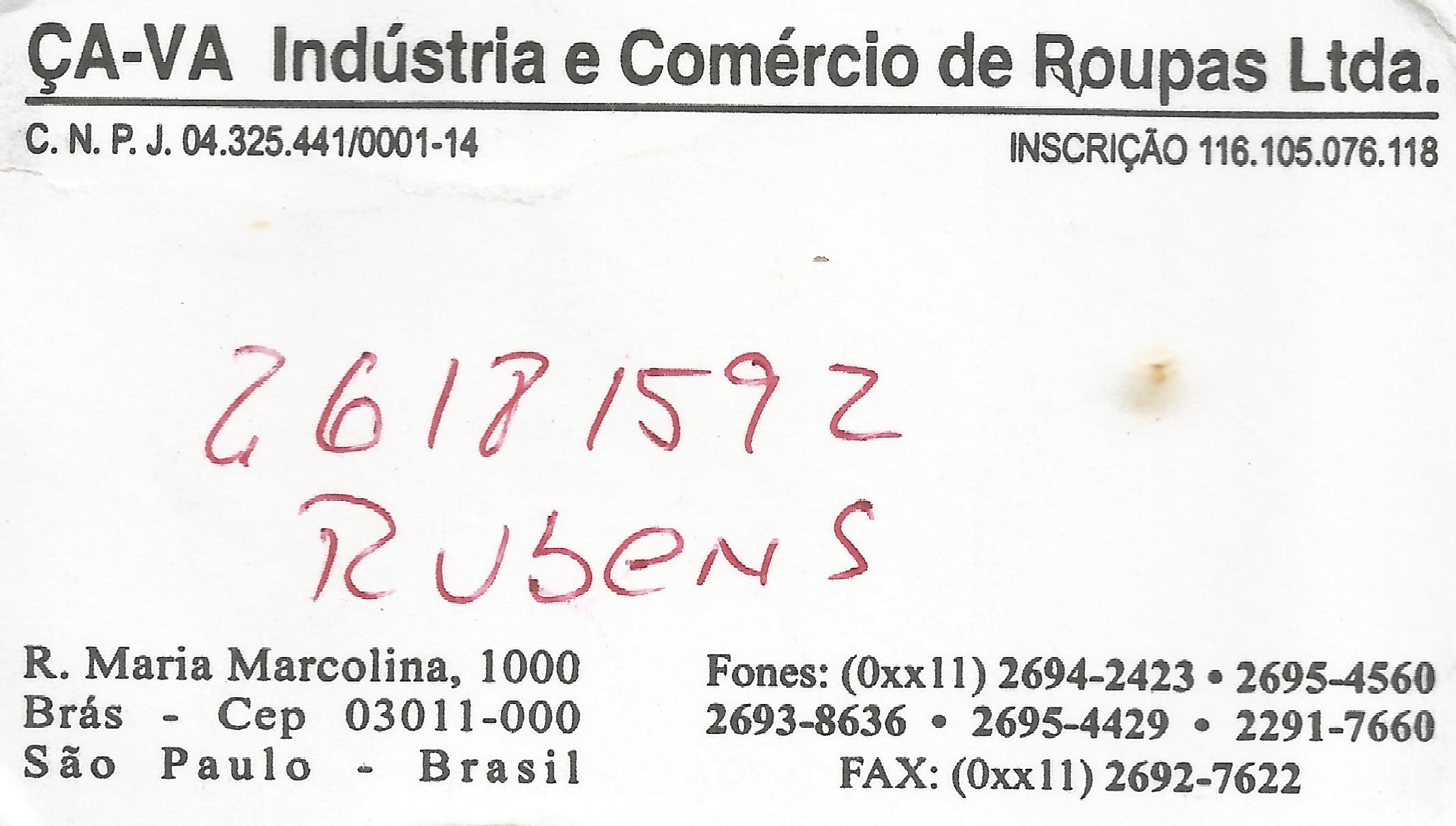 Ça-Va Indústria e Comércio de Roupas Ltda.