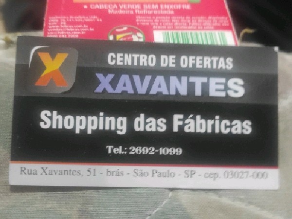 Centro de Ofertas Xavantes Shopping das Fábricas